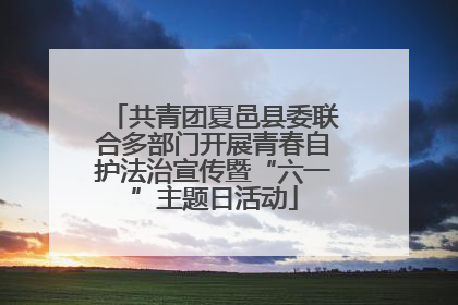 共青团夏邑县委联合多部门开展青春自护法治宣传暨“六一”主题日活动