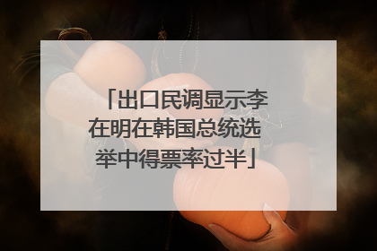 出口民调显示李在明在韩国总统选举中得票率过半