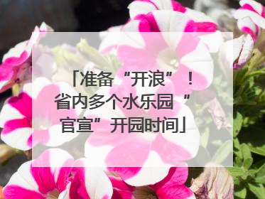 准备“开浪”！省内多个水乐园“官宣”开园时间