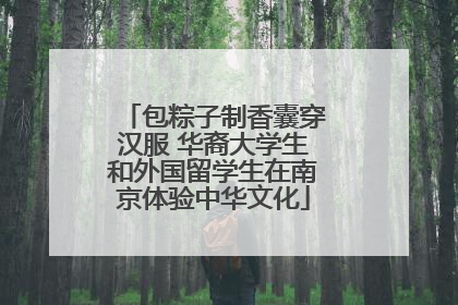 包粽子制香囊穿汉服 华裔大学生和外国留学生在南京体验中华文化