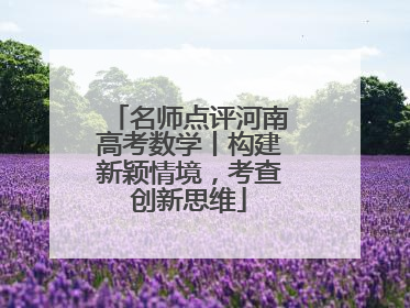 名师点评河南高考数学丨构建新颖情境，考查创新思维