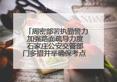 周密部署执勤警力 加强路面疏导力度 石家庄公安交管部门多措并举确保考点周边交通环境良好