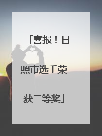 喜报！日照市选手荣获二等奖