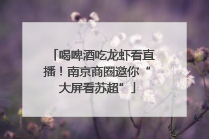 喝啤酒吃龙虾看直播！南京商圈邀你“大屏看苏超”