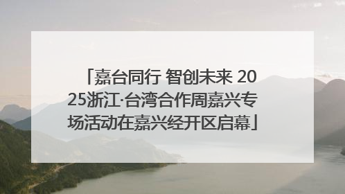 嘉台同行 智创未来 2025浙江·台湾合作周嘉兴专场活动在嘉兴经开区启幕