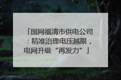 国网福清市供电公司：精准治理电压越限，电网升级“再发力”