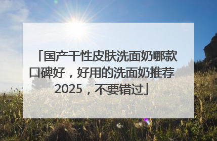 国产干性皮肤洗面奶哪款口碑好，好用的洗面奶推荐2025，不要错过