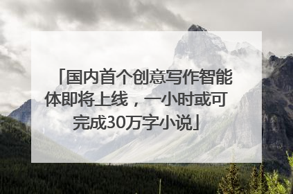 国内首个创意写作智能体即将上线，一小时或可完成30万字小说