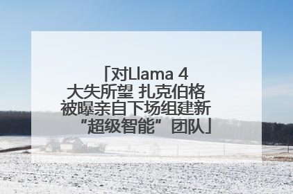 对Llama 4大失所望 扎克伯格被曝亲自下场组建新“超级智能”团队