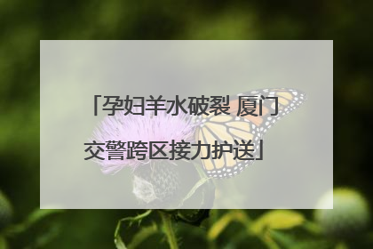 孕妇羊水破裂 厦门交警跨区接力护送