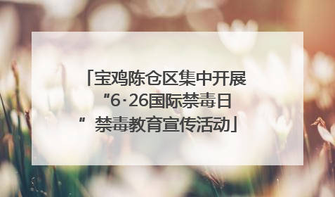 宝鸡陈仓区集中开展“6･26国际禁毒日”禁毒教育宣传活动