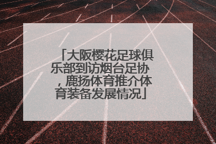 大阪樱花足球俱乐部到访烟台足协，鹿扬体育推介体育装备发展情况