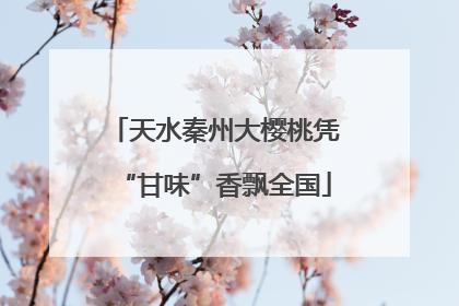 天水秦州大樱桃凭“甘味”香飘全国