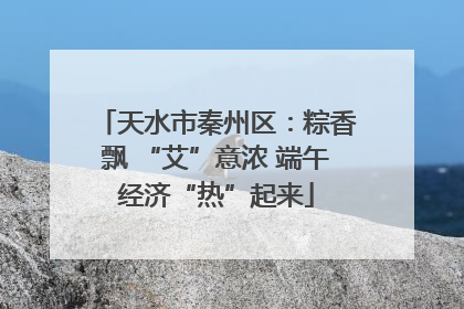 天水市秦州区：粽香飘 “艾”意浓 端午经济“热”起来