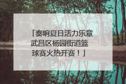奏响夏日活力乐章 武昌区杨园街道篮球赛火热开赛！