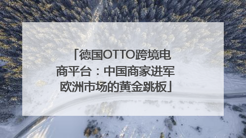 德国OTTO跨境电商平台：中国商家进军欧洲市场的黄金跳板