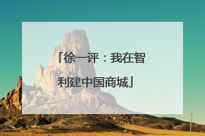 徐一评：我在智利建中国商城