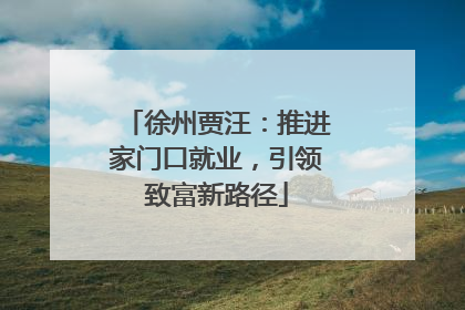 徐州贾汪：推进家门口就业，引领致富新路径