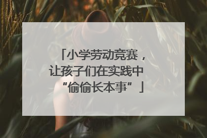 小学劳动竞赛，让孩子们在实践中“偷偷长本事”