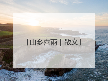 山乡喜雨｜散文