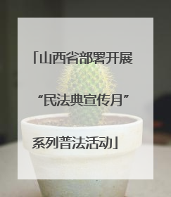 山西省部署开展“民法典宣传月”系列普法活动