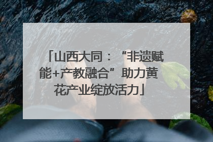 山西大同：“非遗赋能+产教融合”助力黄花产业绽放活力
