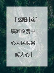 岳阳市新墙河收费中心为民服务暖人心