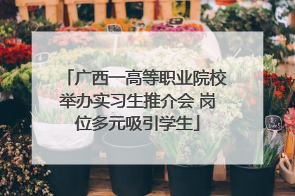 广西一高等职业院校举办实习生推介会 岗位多元吸引学生