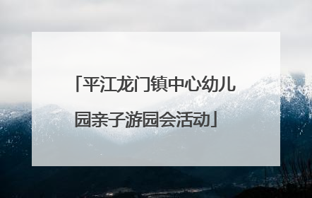 平江龙门镇中心幼儿园亲子游园会活动