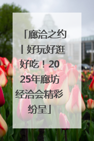 廊洽之约丨好玩好逛好吃！2025年廊坊经洽会精彩纷呈