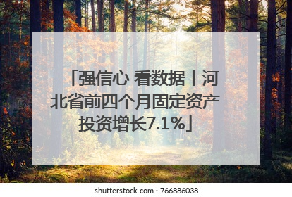 强信心 看数据丨河北省前四个月固定资产投资增长7.1%
