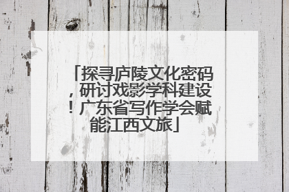 探寻庐陵文化密码，研讨戏影学科建设！广东省写作学会赋能江西文旅