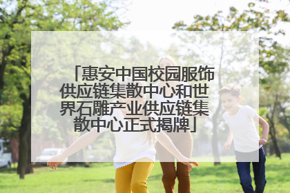 惠安中国校园服饰供应链集散中心和世界石雕产业供应链集散中心正式揭牌