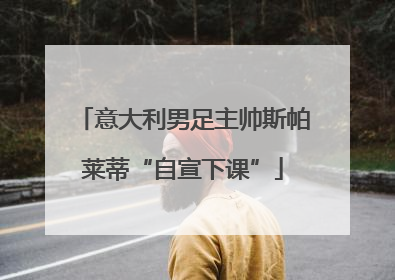 意大利男足主帅斯帕莱蒂“自宣下课”