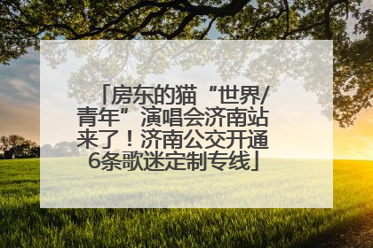 房东的猫“世界/青年”演唱会济南站来了！济南公交开通6条歌迷定制专线