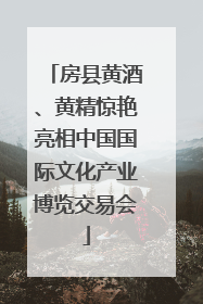 房县黄酒、黄精惊艳亮相中国国际文化产业博览交易会