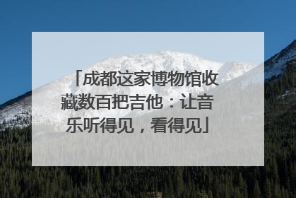 成都这家博物馆收藏数百把吉他：让音乐听得见，看得见