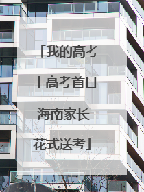 我的高考丨高考首日 海南家长花式送考