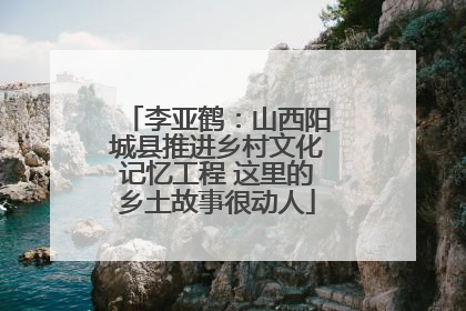 李亚鹤：山西阳城县推进乡村文化记忆工程 这里的乡土故事很动人