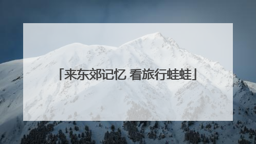 来东郊记忆 看旅行蛙蛙