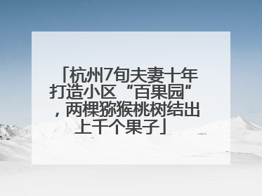 杭州7旬夫妻十年打造小区“百果园”，两棵猕猴桃树结出上千个果子