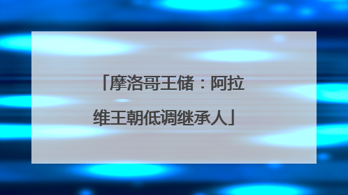 摩洛哥王储：阿拉维王朝低调继承人