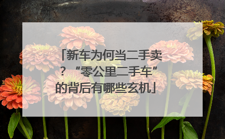新车为何当二手卖？“零公里二手车”的背后有哪些玄机
