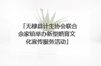 无棣县计生协会联合佘家镇举办新型婚育文化宣传服务活动