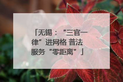 无锡：“三官一律”进网格 普法服务“零距离”