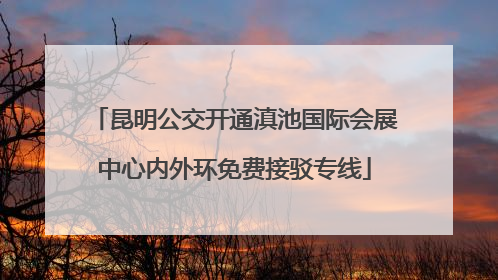 昆明公交开通滇池国际会展中心内外环免费接驳专线