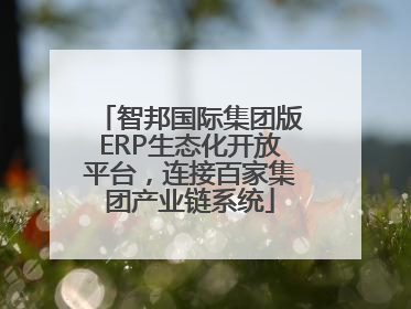 智邦国际集团版ERP生态化开放平台，连接百家集团产业链系统