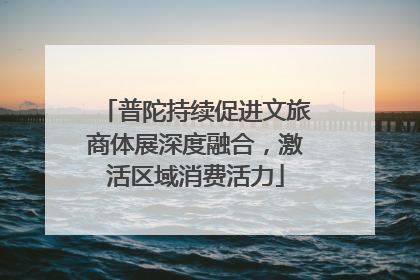 普陀持续促进文旅商体展深度融合，激活区域消费活力