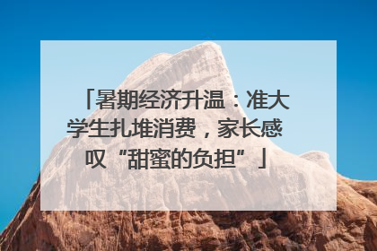 暑期经济升温：准大学生扎堆消费，家长感叹“甜蜜的负担”