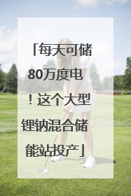 每天可储80万度电！这个大型锂钠混合储能站投产